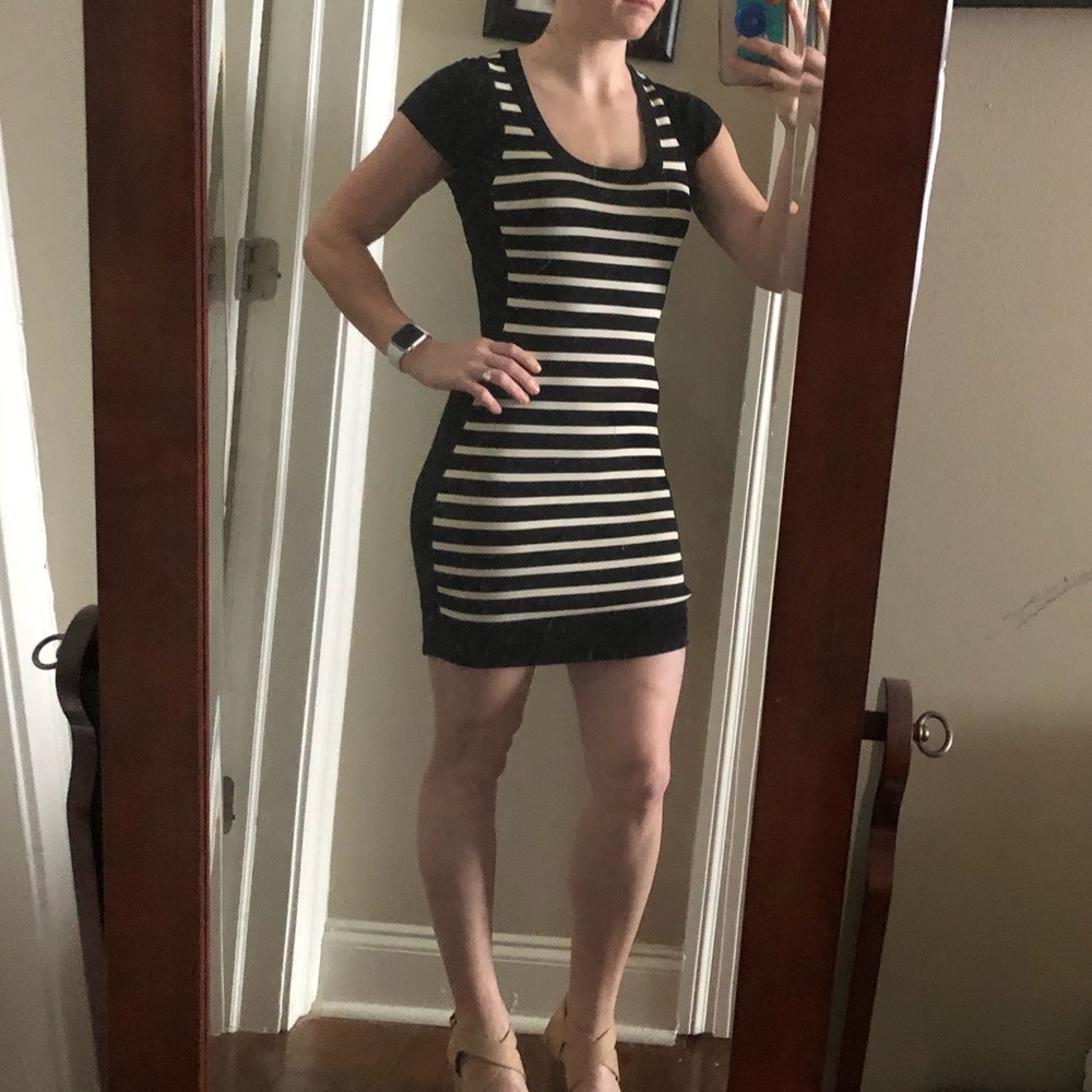 French Connection striped mini